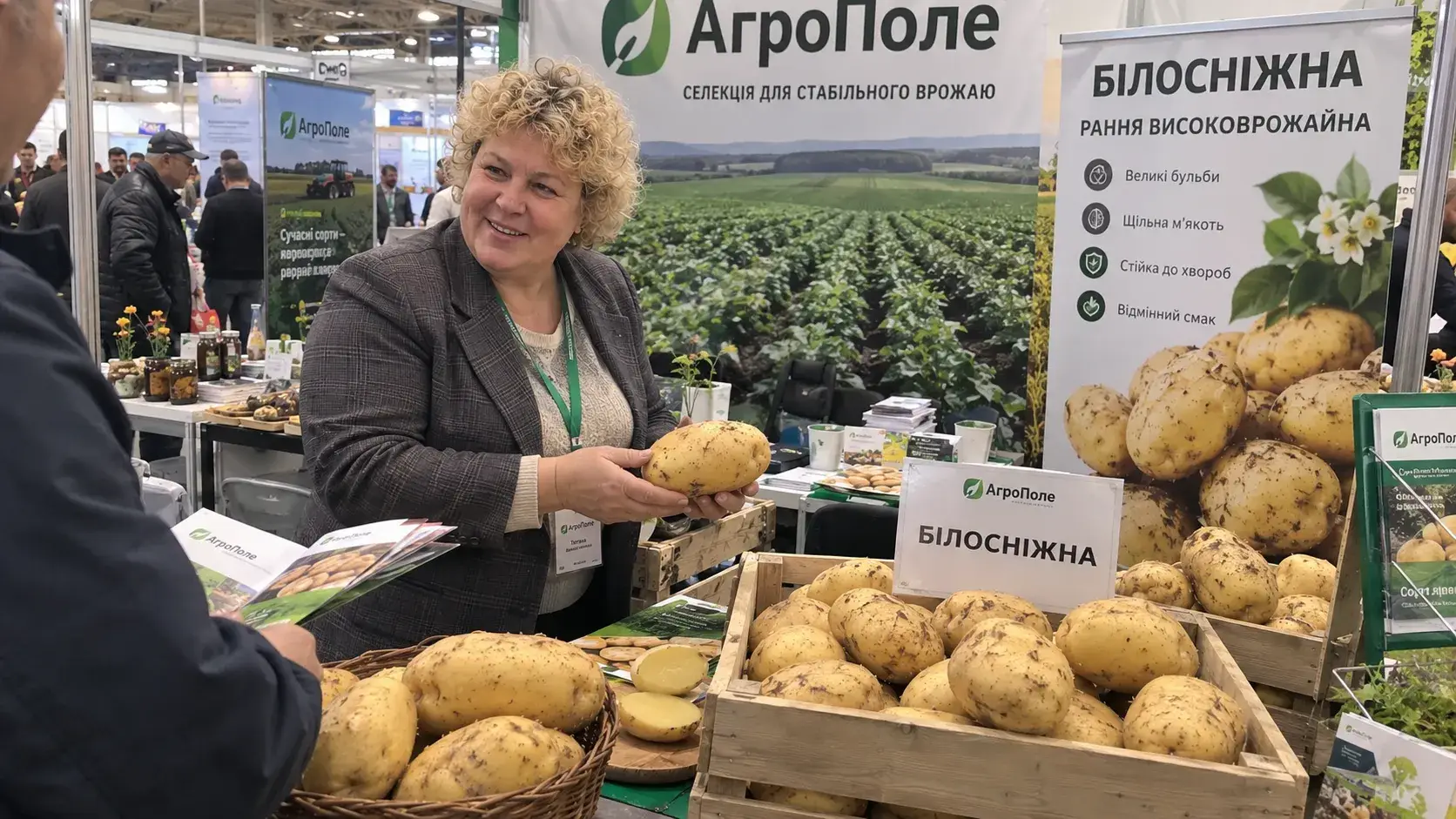 Стенд станції з картоплею Білосніжна на виставці